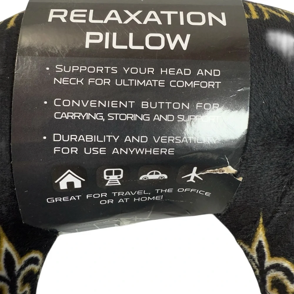 NFL Saints Black and Gold Relaxation Pillow